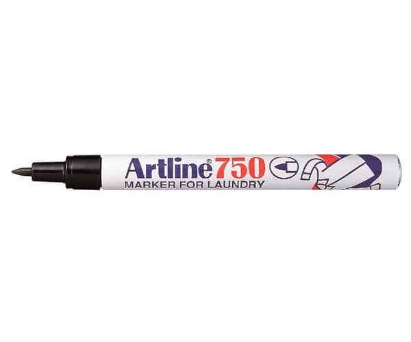 Textilmärken artline 750, runda, svarta