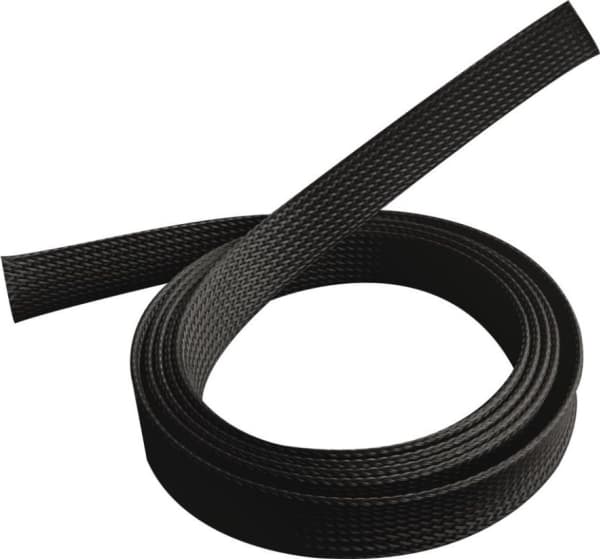 Cabletech organizer Svart deksel, RTV kabel organizer, kanal cover, 1 m
