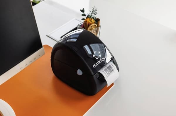 Renkforce RF-5998014, hvit, selvklebende skriveretikett, kontinuerlig etikett, rull, papir, direkte termisk