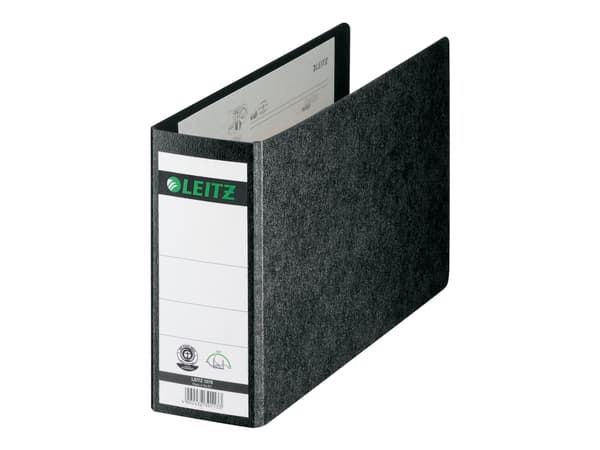 Leitz 180° - Spakbågesfil - ryggbredd: 80 mm - för A5 - kapacitet: 500 ark - liggande - svart