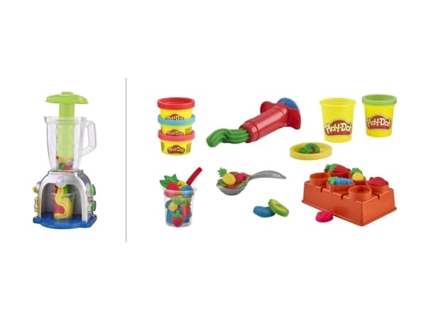 Play-Doh Kitchen Creations Swirlin'' Smoothies Blender-lekset, Pysselset för barn, 3 År, Giftfri, Multifärg