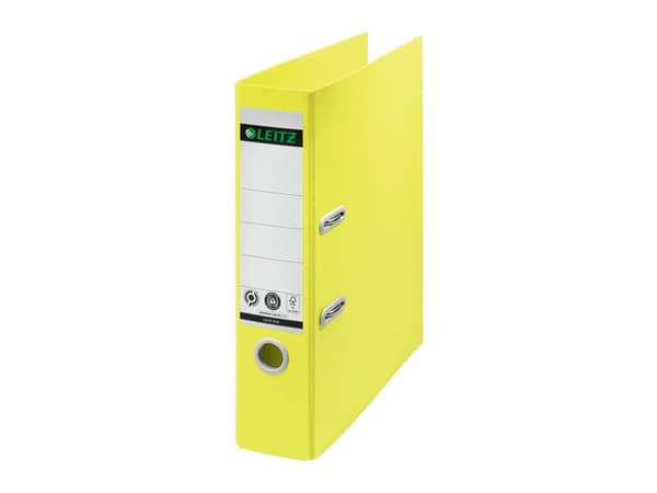 Leitz 180° - Spakbågesfil - ryggbredd: 80 mm - för A4 (210 x 297 mm) - kapacitet: 600 ark - gul