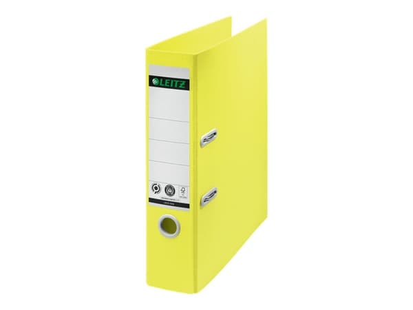 Leitz 180° - Spakbågesfil - ryggbredd: 80 mm - för A4 (210 x 297 mm) - kapacitet: 600 ark - gul