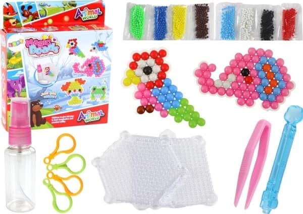 LeanToys DIY vesihelmet Magic Beads 8 väriä Eläimet