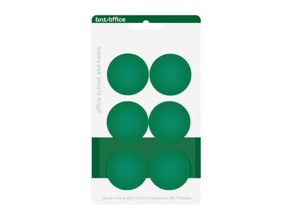 Stickn Magneetit bnt vihreä Ø30mm läpipainopakkaus 6kpl/pakkaus - (6 kpl)