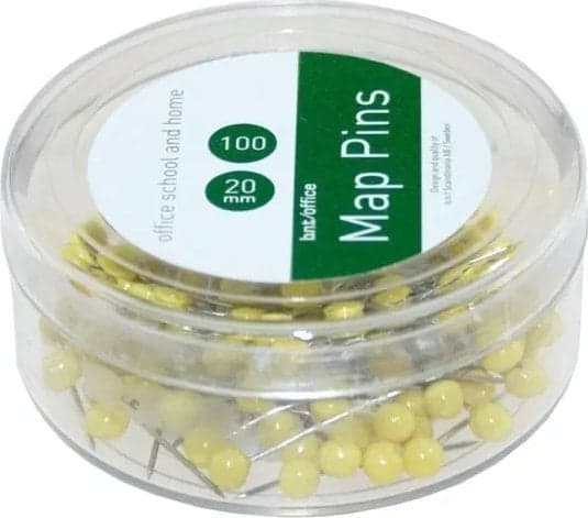 Kortnåle 4mmx20mm gul 100stk/pak