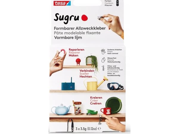 tesa Sugru Mouldable All Purpose Adhesive 3kpl Musta