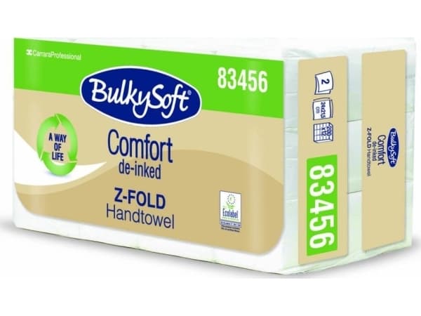 Paperipyyhkeet Bulky Soft Comfort 2-kerroksinen valkoinen 24cm 2400kpl/amme