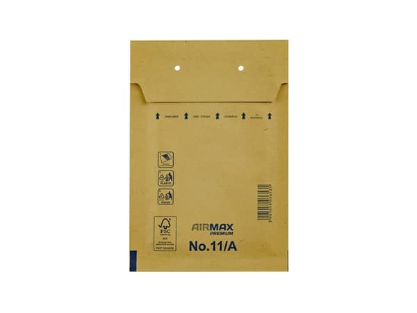 Bubbelpåse Airmax 120x175mm brun Nr 11/A inner 100x165mm 200st/förpackning