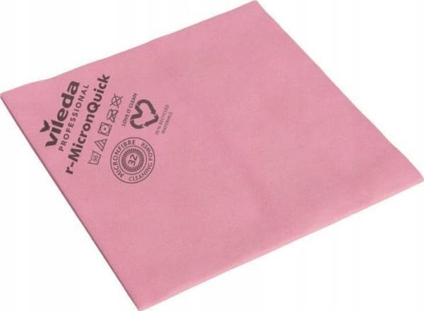 Mikrofiberduk r-MicronQuick 40x38cm Svanenmärkt röd 70% återvunnen plast, 5 st/pk