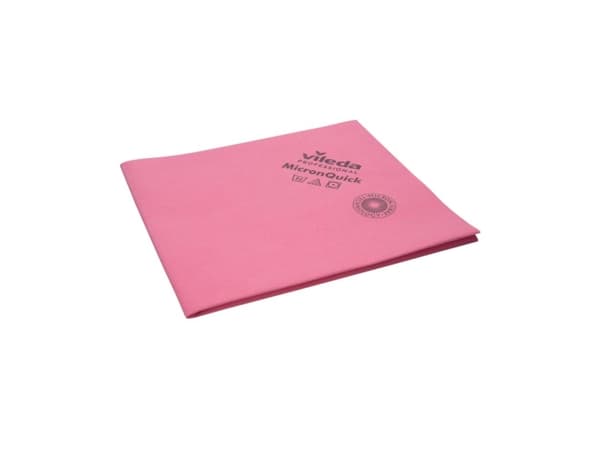 Mikrofiberduk r-MicronQuick 40x38cm Svanenmärkt röd 70% återvunnen plast, 5 st/pk