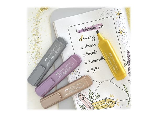 Faber-Castell TEXTLINER 46 Metallic - Överstrykningspenna - shiny silver - vattenbaserat bläck - 1-2-5 mm