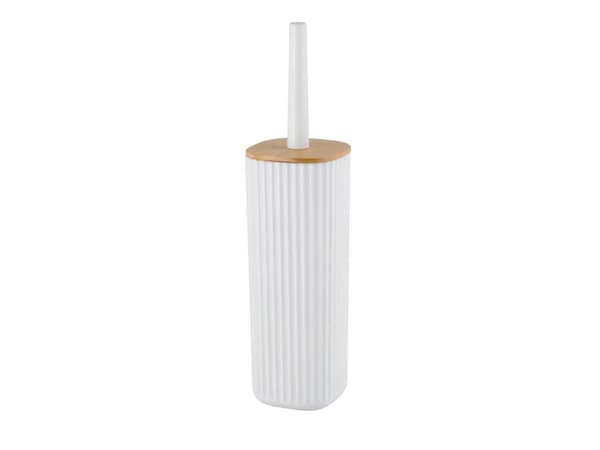 WENKO Rotello, Toalettbørste og holder, Hvit, Bamboo, Plast, 360 mm, 10 cm, 7,5 cm