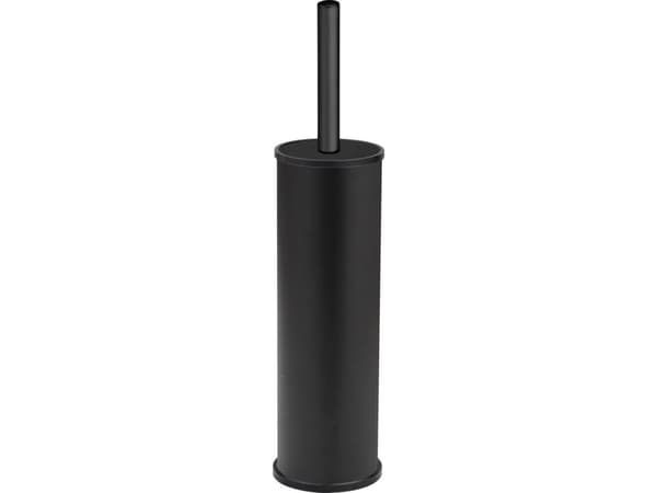 WENKO WC-Garnitur Olmedo, Toalettborste, Svart, Rostfritt stål, Plast, Klassisk, 85 mm