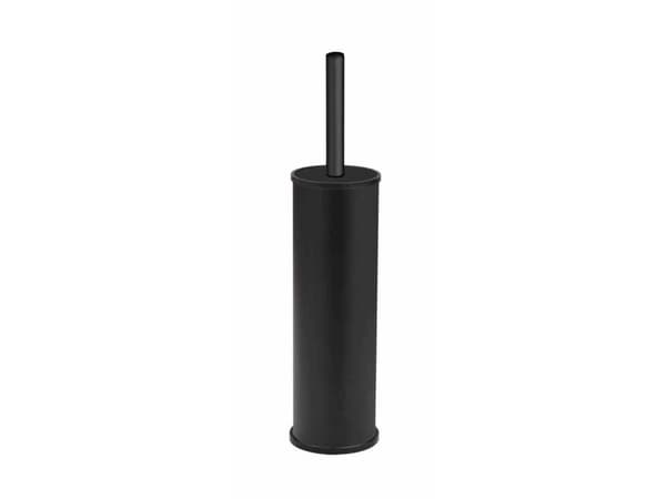 WENKO WC-Garnitur Olmedo, Toalettbørste, Sort, Rustfritt stål, Plast, Klassisk, 85 mm