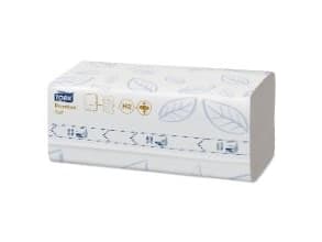 Håndklædeark Tork Premium H2 M-Fold 2-lag kompr. L32xB21.2xD8cm Nyfiber FSC Hvid,12 pk x 170 stk/krt