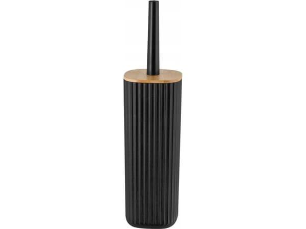 WENKO Rotello, Toalettborste och hållare, Svart, Bamboo, Plast, 360 mm, 10 cm, 7,5 cm
