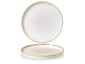 Tallerken Stonecast Ø15.7xH2cm Flad Med kant Porcelæn Vanilje,6 stk/krt