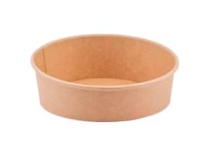 Salatskål Catersource Rund 900ml Ø185xH50mm Pap/PE Brun,50 stk/ps - (50 stk.)
