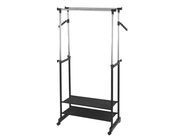 WENKO 4008838759707, Klädställning för kostymer, Metall, Plast, Svart, Grå, 900 mm, 430 mm, 1690 mm