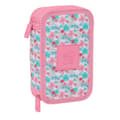 Miniatyrbillede 1 af 5: Double Pencil Case Moos Flores Multicolour 12.5 x 19.5 x 4 cm 28 Pieces