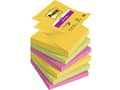 Pikkukuva 5 / 5: Post-it Super Sticky Z-Notes 76mmx76mm 90ark/blk 6blk/pak Carnival farvekollektion