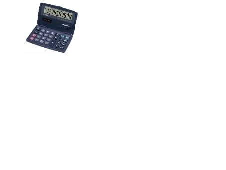 Casio SL-210TE, Tasku, Perus, 10 lukua, Näyttön kallistus, Akku/Aurinko, Sininen musta