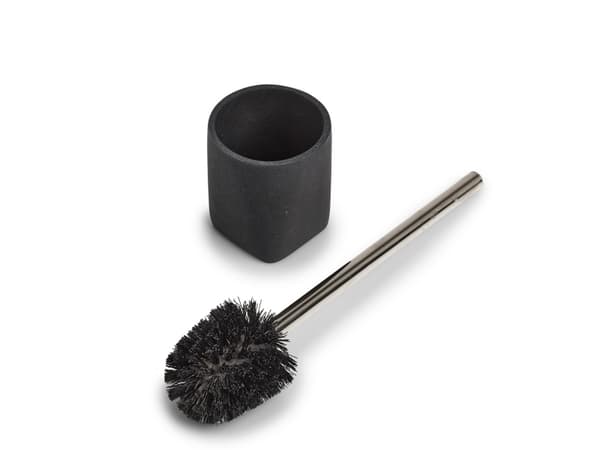 Zeller Present Dark Stone, Toalettborste, Svart, Polyresin, 365 mm, 9,5 cm