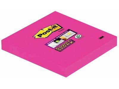 Post-it Super Sticky 654-6SS-PNK-EU - Anteckningar - 76 x 76 mm - 540 ark (6 x 90) - fuchsia