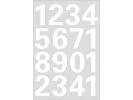 HERMA - Dekorationsbindemedel - siffror 0-9 - 2.5 cm - vit - film