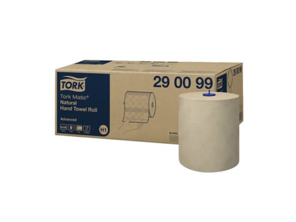 Håndklæderulle Tork Matic Advanced H1 Ø19cmxL150m Papir 2-lags FSC Natur,6 rl/krt