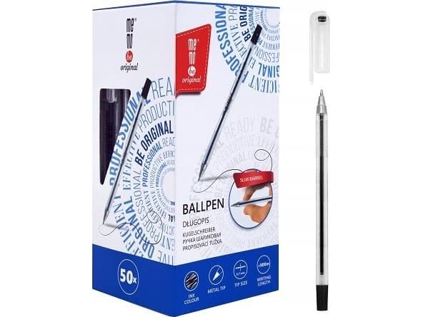 MemoBe Office kulspetspenna 0,7mm svart (50st) MemoBe