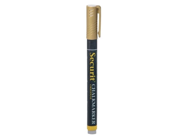 Securit® original kridtmarker med rund spids i guld - (12 stk.)