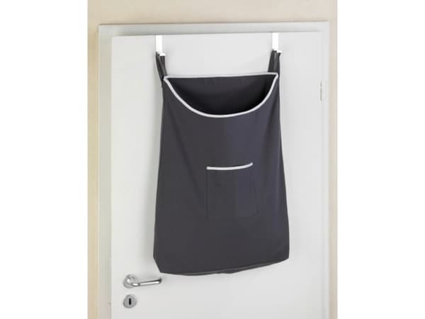 WENKO Canguro, 65 L, Puuvilla, Ruostumaton teräs, Harmaa, Hopea, Ripustuskoukku, 520 mm, 100 mm
