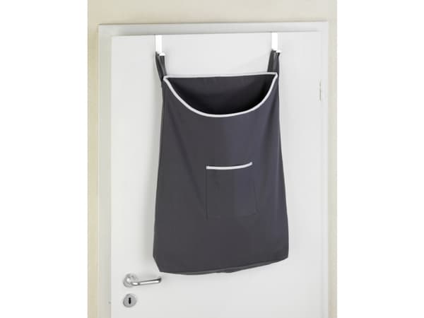 WENKO Canguro, 65 L, Puuvilla, Ruostumaton teräs, Harmaa, Hopea, Ripustuskoukku, 520 mm, 100 mm
