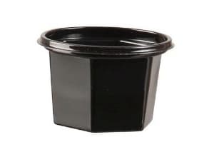 Dressingbæger Catersource 75 ml Ø68x43 mm APET Sort,10 pk x 96 stk/krt