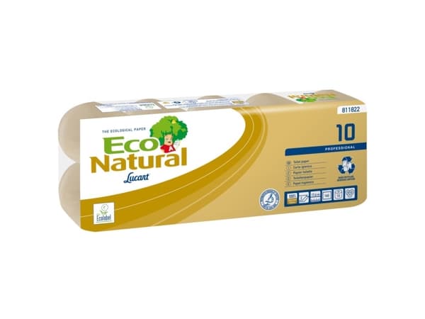 Toiletpapir, Lucart T3 Natural, 2-lags, 19,8m x 9,5cm, Ø10cm