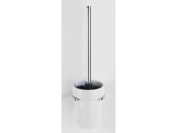 WENKO 25040100, Toalettborste och hållare, Vit, Keramiska, Plast, Modern, 155 mm
