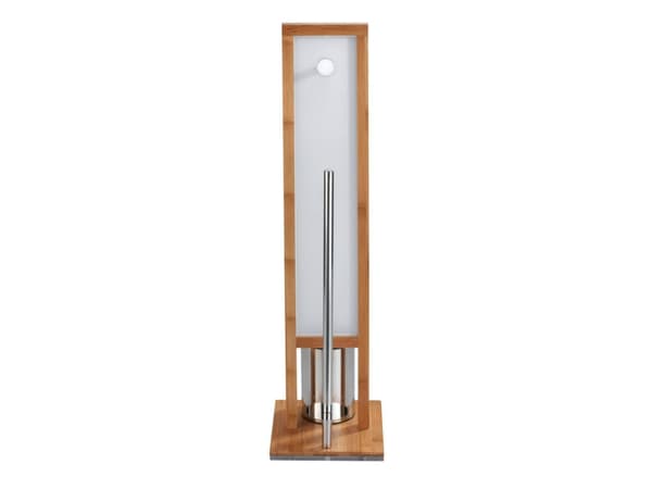 WENKO 24391100, Toalettborste och hållare, Rostfritt stål, Trä, 230 mm, 180 mm, 700 mm, 8 cm