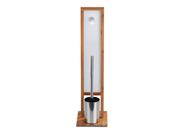 WENKO 24391100, Toalettborste och hållare, Rostfritt stål, Trä, 230 mm, 180 mm, 700 mm, 8 cm