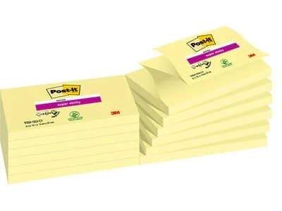 Post-It R350-12SSCY, Rektangel, Gult, Papir, 127 mm, 76 mm, 90 ark