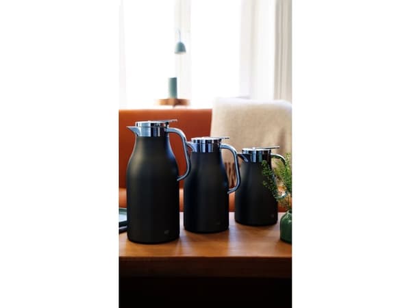 Alfi Skyline, Karaffel, 1 l, Grå, Sølv, Plast, Silikon, Rustfritt stål, Termoplastisk elastomer (TPE), Rund, Plast