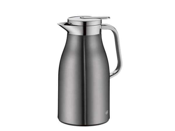 Alfi Skyline, Karaffel, 1 l, Grå, Sølv, Plast, Silikon, Rustfritt stål, Termoplastisk elastomer (TPE), Rund, Plast