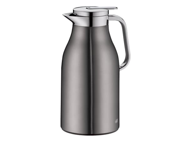 Alfi Skyline, Karaffel, 1,5 l, Kromfarget, Grå, Plast, Silikon, Rustfritt stål, Termoplastisk elastomer (TPE), Rund, Plast