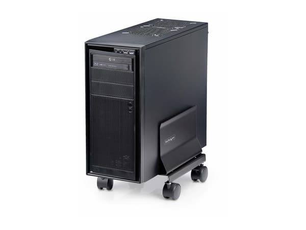 StarTech.com Computer Tower Cart Rolling CPU Caddy w/ Wheels, Adjustable - Vagn - för PC - stål - svart