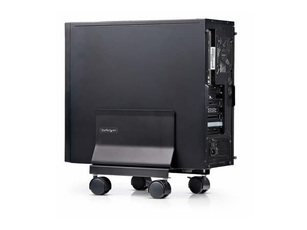 StarTech.com Computer Tower Cart Rolling CPU Caddy w/ Wheels, Adjustable - Vagn - för PC - stål - svart