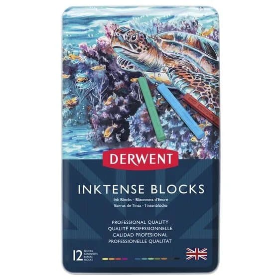 Derwent Inktense Blocks 12 stk tin