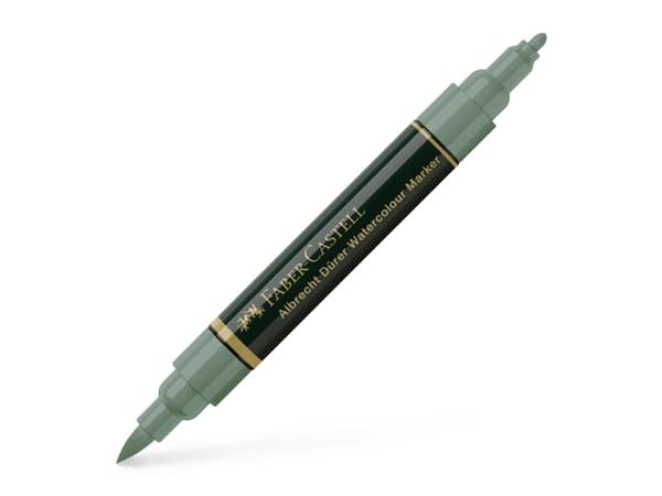Faber-Castell PAP Dual Marker, 1 stykker, Grønn, Pensel tupp, Sort, Grønn, 172 earth green, Rør