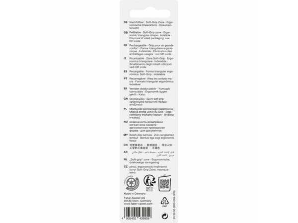 Faber-Castell 243995, Klämma, Fastklämbar, indragbar kulspetspenna, Påfyllnadsbar, Blå, Extra Bred
