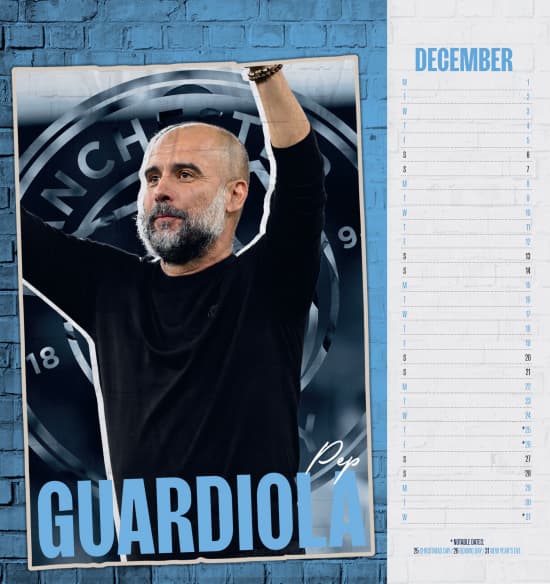 Manchester City Fc  - 2025 Desk Easel Calendar